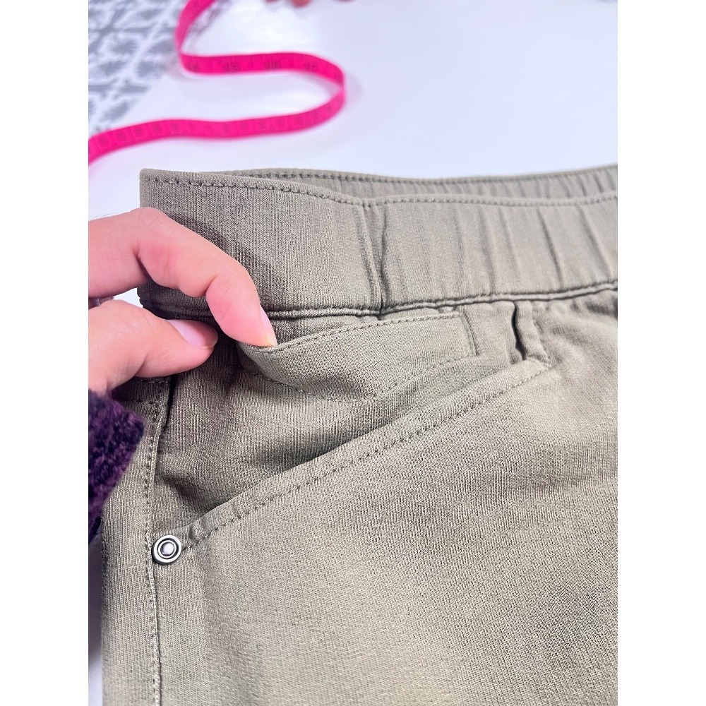 d&CO Elastic Waist Casual Pants Olive Green Women Size 16 - Picture 5 of 5